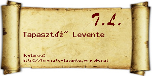 Tapasztó Levente névjegykártya