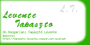levente tapaszto business card